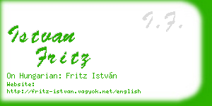 istvan fritz business card
